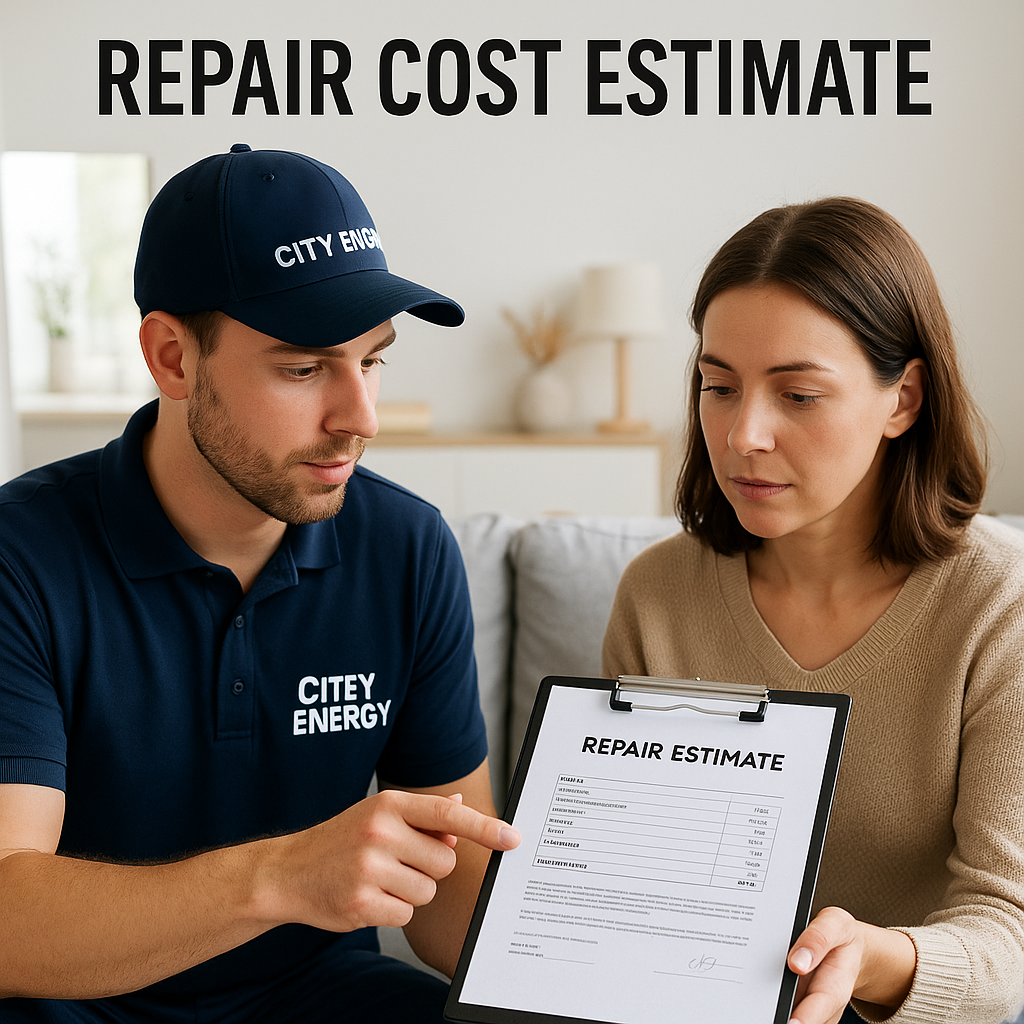 Fireplace repair cost consultation in North York home