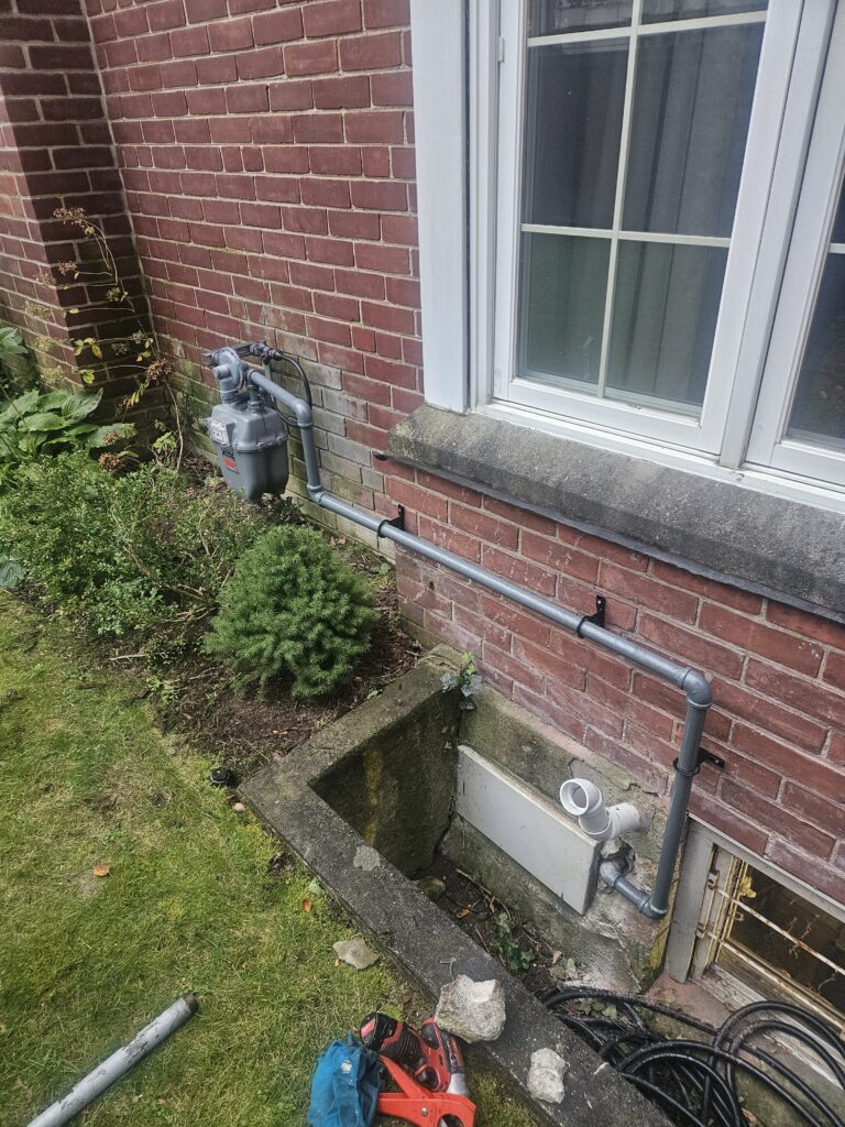 Our team in Aurora performing gas leak repair at customer home.